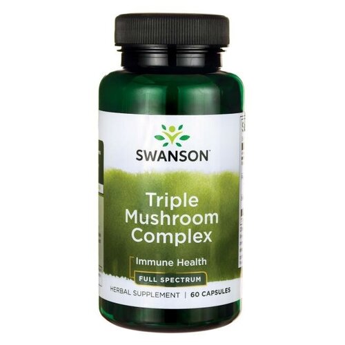 Swanson Triple Mushroom Complex (Maitake, Reishi, Shitake) Full Spectrum 60  (Swanson)   , -, 