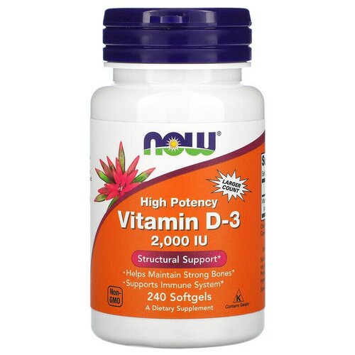 Now Foods Vitamin D-3 2000 IU Softgels 240  (02023)   , -, 