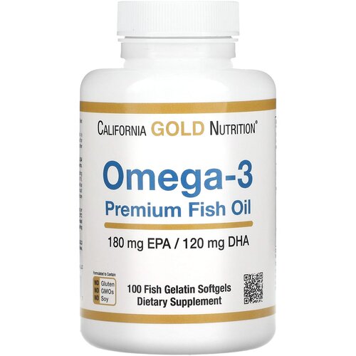 California Gold Nutrition Omega-3 Premium Fish Oil ., 180 , 100 .   , -, 