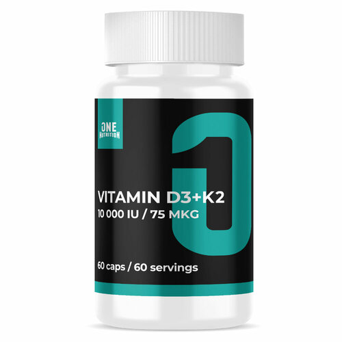 ���������� ONE NUTRITION ������� �3 10 000 IU + �2 75 ��� 60 ������