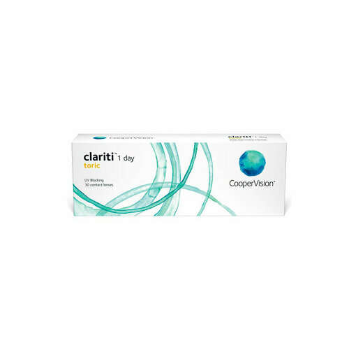 ���������� ����������� ���������� ����� CooperVision Clariti 1 day toric., 30 ��., R 8,6, D +3,�CYL:�-0,75,�A�:�160, 1 ��.